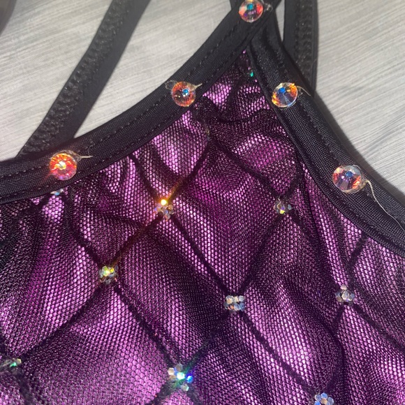 Child small purple and black fringe bottom costume - Picture 4 of 5